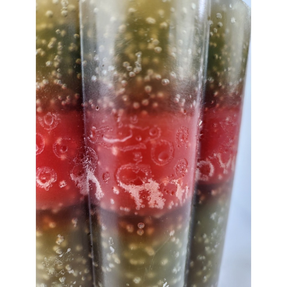 Wicks‎ N More Large Scalloped 5x7 Colorful Layer Candle Green Red Blue - Picture 7 of 9